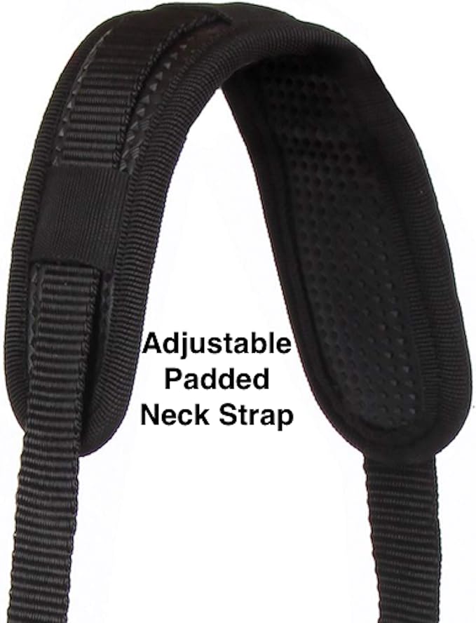 Majestic Ally Horse Feed Bag, Heavy Duty Nylon Mesh Grain Feed Bag, Adjustable Strap with Durable Snap and Elastic Straps, Comfort Neck Pad and Nose Pad- Large (Cob, Beige)