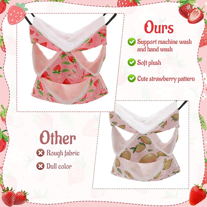 2 Pcs Guinea Pig Ferret Hammock Set, 3 Tier Small Pet Hanging Hammock with Tunnel Bed Hideout Small Animal Cage Accessories for Hamster Sugar Glider Guinea Pig Ferret Squirrel Chinchilla