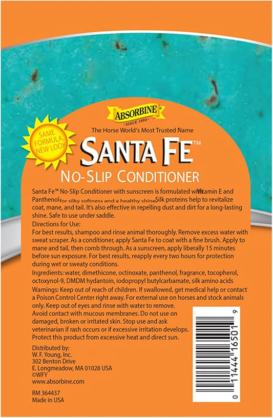 Absorbine Santa Fe Coat Conditioner & Sunscreen, Non-Slippery Formula, 32oz Spray