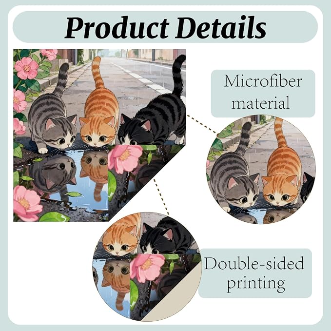 CREATCABIN 6 Pcs Cat Glasses Cleaning Cloth Microfiber Cloth Soft Multicolor Sunglasses Cleaner Reusable Soft Thicken Wipes for Eyeglasses Camera Cell Phone Lens Screens Glasses 6 x Inch