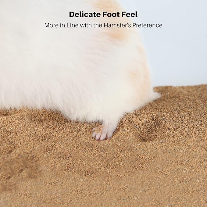 BUCATSTATE Hamster Bath Sand with Pour Spout, 6.6LB Desert Bath Sand | No-Dust Potty Litter Calcium-Free Sand for Hamster Chinchillas Gerbil Mice Degu or Other Small Pets (Fine Sand)