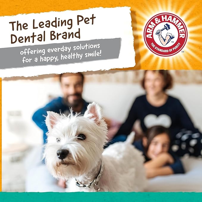 Arm and Hammer for Pets Super Treadz Gorilla Dental Chew Toy for Dogs - Reduces Plaque and Tartar Without Brushing, Baking Soda Infused, Dishwasher Safe, Dogs Up to 35 Lbs - 3 Pack