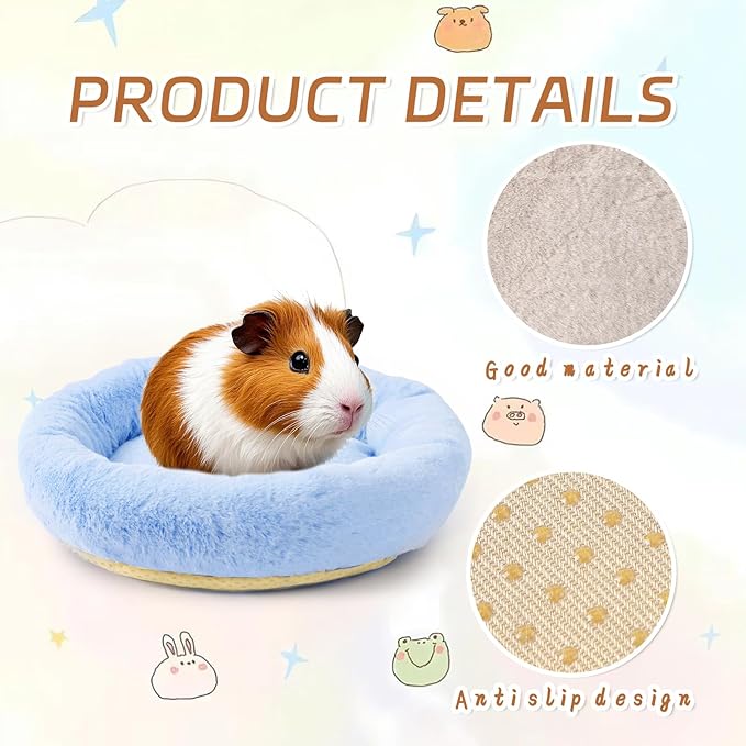 FEBSNOW Guinea Pig Beds, Hamster Bed Hedgehog Bed for Hamster Hedgehog Squirrel Tortoise Lizard and Other Small Animal