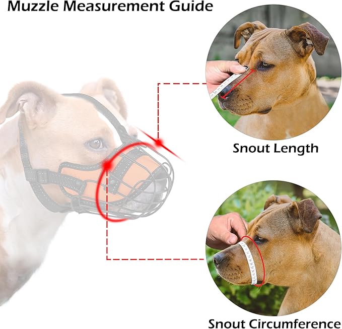 OOPSDOGGY Pitbull Dog Muzzle Reflective Metal Mask Secure Wire Basket Muzzles for Large Sized Dogs Amstaff Soft Cage to Prevent Biting Chewing with Adjustable Nylon Straps (Green, Pitbull)