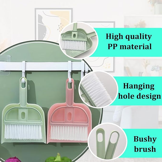 Mini Dustpan and Brush Set, Portable Exquisite Pet Waste Cleaning Kit, Hamster Sand Scooper Cage Cleaning Tool for Small Pets Guinea Pigs Hedgehogs Hamsters Chinchillas Rabbits (Pink)