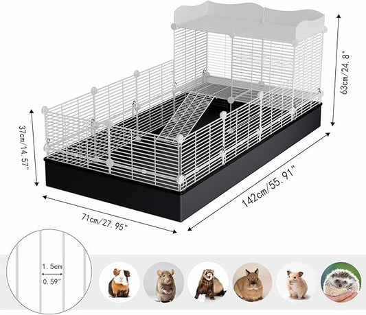 STILLCOVE Large Guinea Pig Cages Indoor: Small Animal Pet Playpen Metal Fence Yard with Waterproof Mat for Hamster Rabbit Bunny Ferret Rat Chinchilla Hedgehog