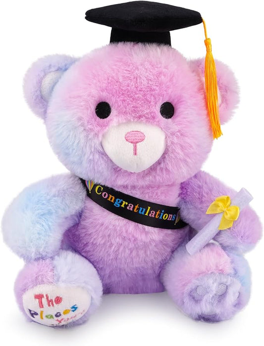 Graduation Teddy Bear 2026, 9 Inch Graduation Stuffed Animal with Diploma Tassel Graduation Hat & Oh, The Places You’ll Go, Class of 2026 Graduation Gifts for Kids, Kindergarten, High School