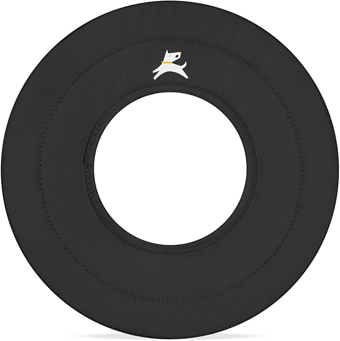 OllyDog Mini Super Flyer, Floating Dog Disc for Water Play – Soft Durable Dog Fetch Toy, Eco-Friendly Recycled Material, Gentle on Teeth, Lightweight Flying Disc for Medium, Small Dogs (Raven, 9")