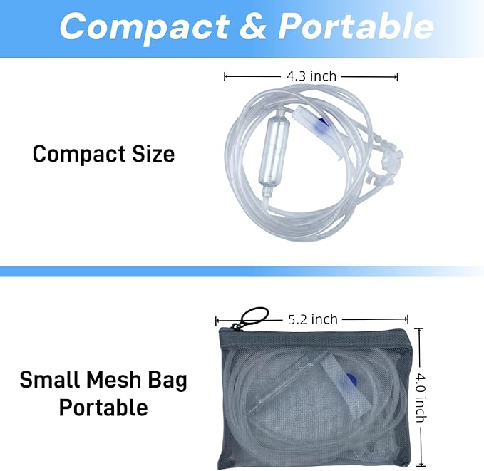 Drip Acclimation Kit for Saltwater and Freshwater Aquariums,Fish Tanks,Adjustable Slow Drip System for Shrimp,Marine Fish,Coral,Plants