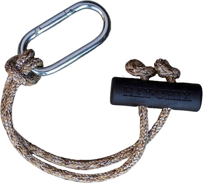Hay Chix Horse Bucket Strap for Stalls | Bucket Hanger for Water Buckets | Multipurpose Hanging Strap for Trailer, Barn, Stable, and Horse Show Use | Easy to Use, Durable | 14 Inch, Oat