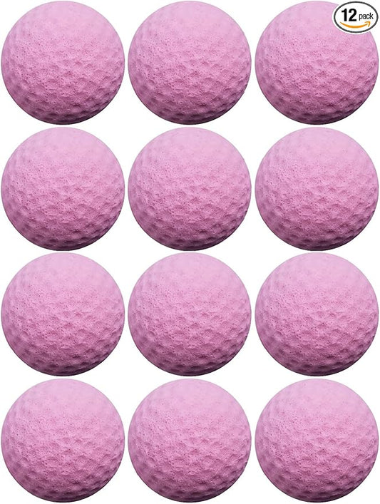 Cat Golf Balls for Indoor Kitten Toys - Interactive Sponge Foam Soccer Balls (Magenta)