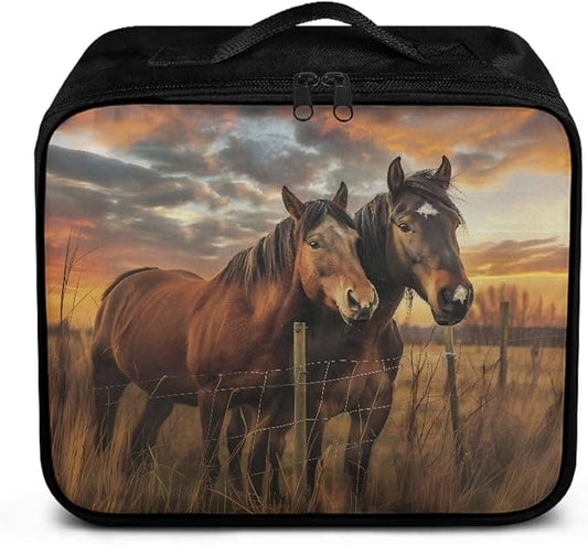 Rnyleeg Horse First Aid Kit Empty for Home Medical Kit for College Dorm Travel First Aid Bag Emergency Supplies Small Compact Bag for Men