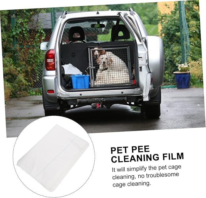 VICASKY 100Pcs Disposable Rabbit Cage Pee Cleaning Film Leakproof Pet Cage Cleaning Pads Convenient Disposable Design for Easy Pet Care for Animals