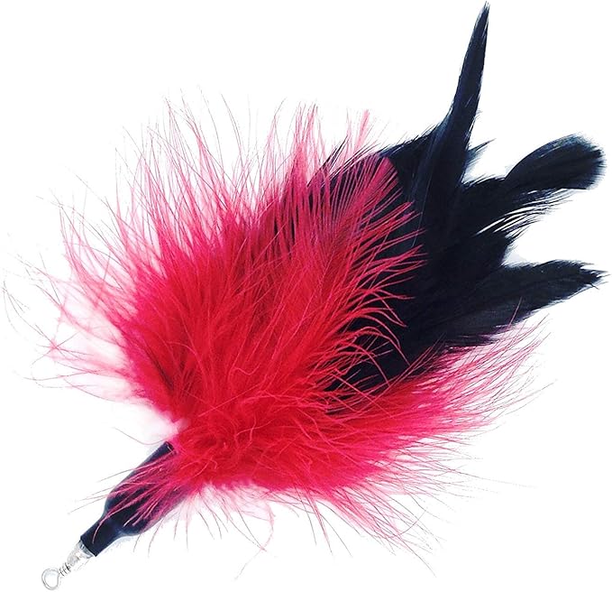 Pet Fit for Life Retractable Interactive Cat or Kitten Wand with 2 Feathers and 1 Soft Furry Combo