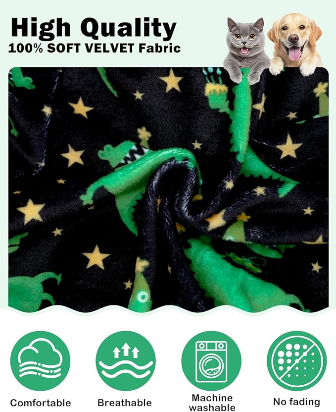 CuteBone Dinosaur Costume Dog Pajamas, Stretchy Spandex Crystal Velvet Sleepwear Coat for Small Dogs, Soft & Warm Pet Outfit Clothes for Cold Weather, Cozy Pullover Design COSP14M