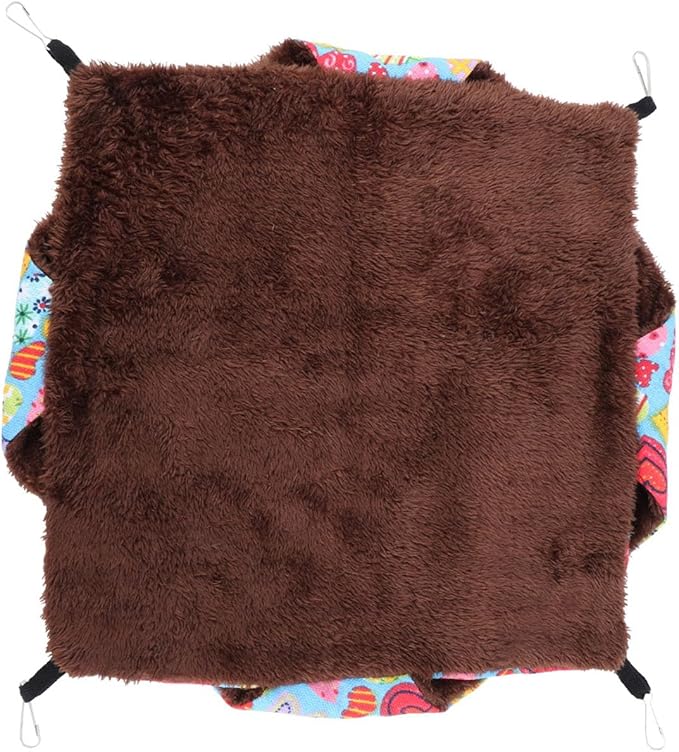 GLOGLOW Pet Hamster Hammock, Soft Velvet Cotton Sleeping for Hamsters and Small Pets, Warm Double Layers Hammock for Guinea Pigs and Ferrets (34 * 34) (*)