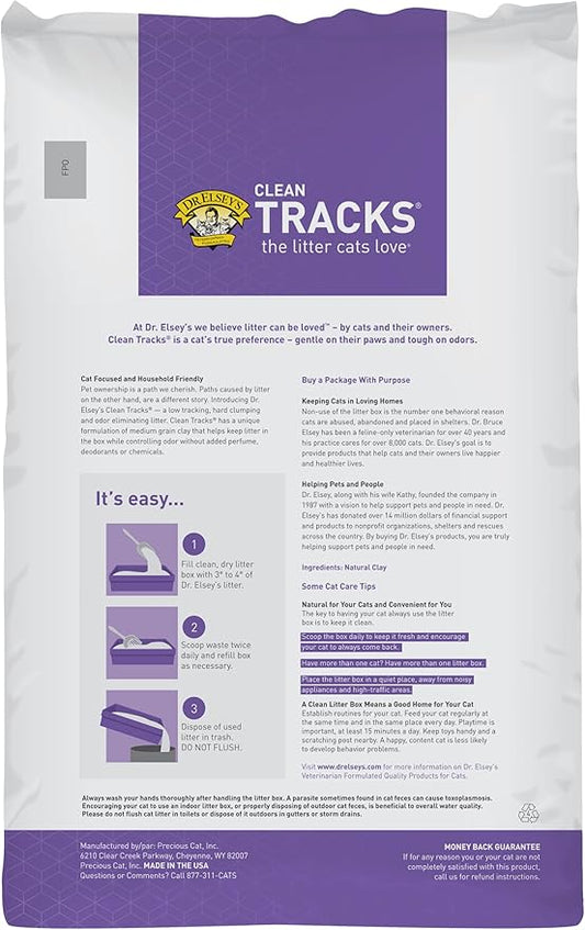 Dr. Elsey's Clean Tracks Clumping Clay Cat Litter 18 lb. Bag