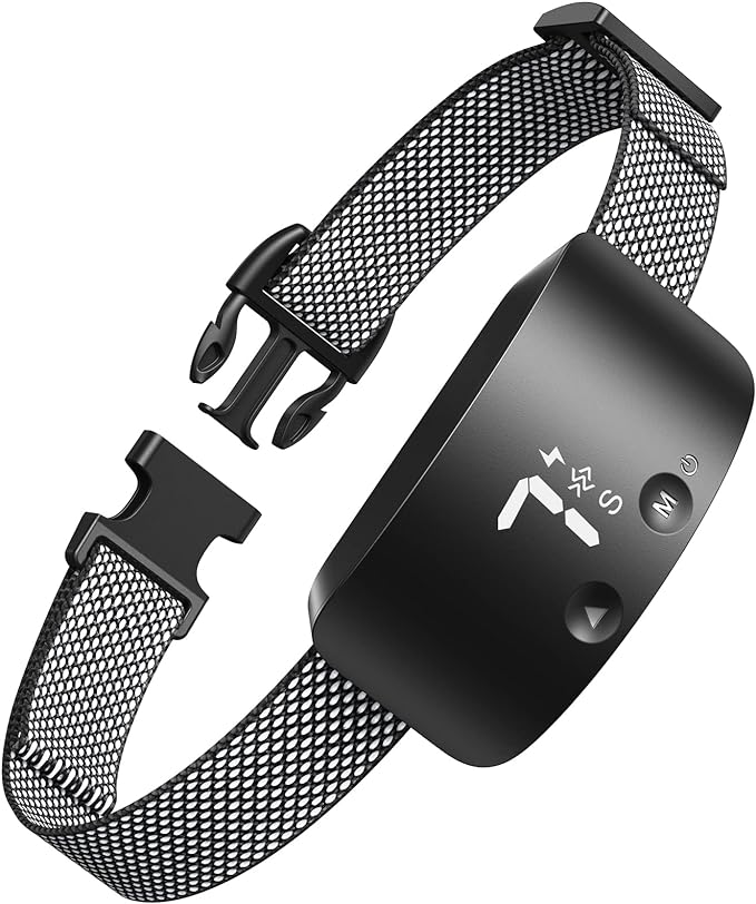 NBJU Bark Collar for Dogs,Rechargeable Anti Barking Training Collar with 7 Adjustable Sensitivity and Intensity Beep Vibration for Small Medium Large Dogs (Black)