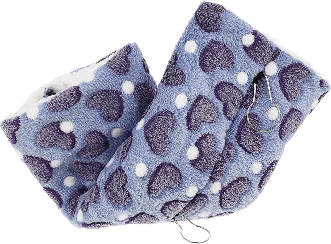 ARTIBETTER Adorable Hamster Tunnel and Hanging Plush Chinchilla Hammock Soft Small Animal Hideout Warm Cage Accessory for Ferrets, Guinea Pigs, and Sugar Gliders