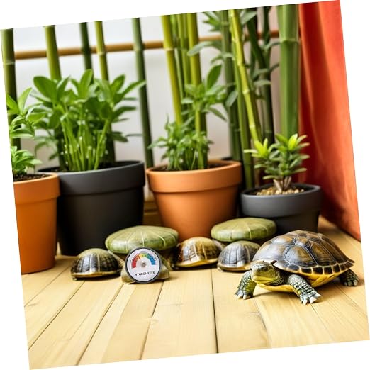 Amosfun 2pcs Reptile Terrarium Hygrometers for Turtle Enclosure Humidity Monitoring and Control Accessories with Accurate Measurement for Pet Habitat Maintenance