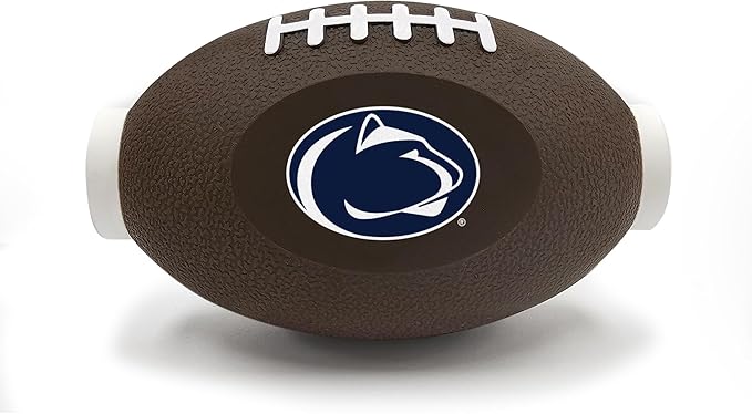 NCAA Penn State Nittany Lions Football Treat Dispensing Toy for Dogs and Cats, Rubber Ball Pet Toy, Interactive Fun Doggie Treat Toy, Natural Rubber Feeding Toy