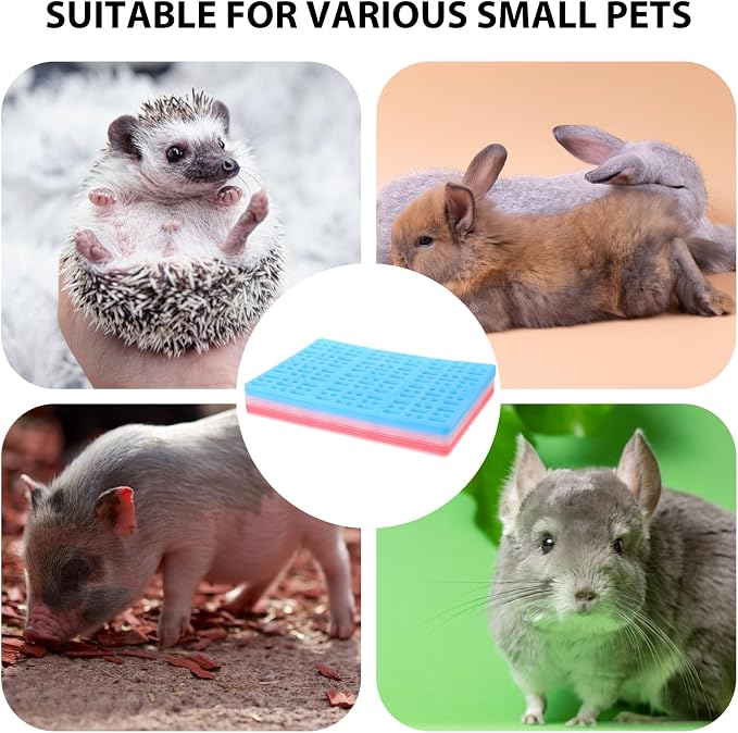 12 Pcs Plastic Rabbit Cage Mat Durable Rabbit Feet Pad Small Animal Feet Pad Cage Resting Mat with a Convenient Connectors, Bunny Pads for Easy Cleaning for Bunny Rat Guinea Cats