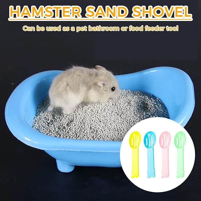 Small Scooper Poop Scoop Set, 10Pcs, for Hamster & Reptile | Small Animal Care Tool,fine litter scoop