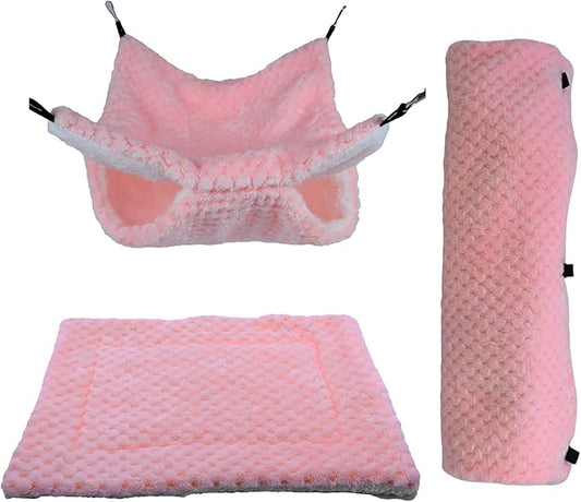 Hamster House | Cave Tunnel Mat Warm | Small Animal Bed - for Sugar Glider Ferret Cage Sleeping Resting Hiding Playing Climbing Winter