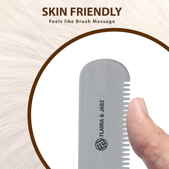 Professional Dog Grooming Hand Stripping Knife, Stripper Trimmer Tool, Red Meranti Wooded Handle non slip grip with Tripping Stainless Steel blade (Coarse, Left Handed)