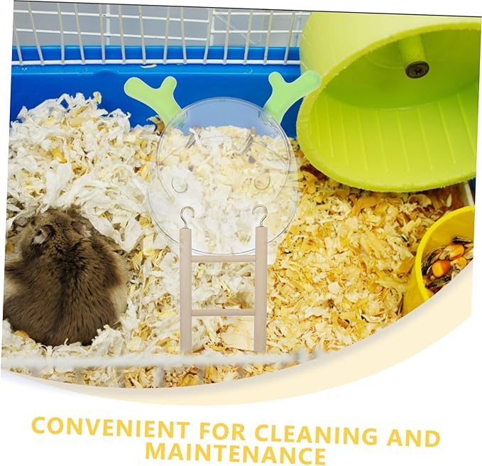 Totority Hamster Bath House Sand Dual-Function Litter Box and Grooming Station for Hamsters Gerbils and Chinchillas Complete Bathing Kit Ladder