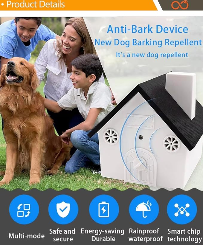 Ultrasonic Anti Bark Device for Dogs – Safe & Effective Bark Control Deterrent – bark Shield, Dog Training Tool for Indoor & Outdoor Use – Portable & Pet-Friendly Bark Stopper