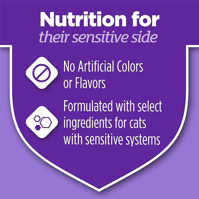 Purina Cat Chow Gentle Sensitive Stomach and Skin Dry Cat Food with Turkey - (Pack of 4) 3.15 lb. Bags