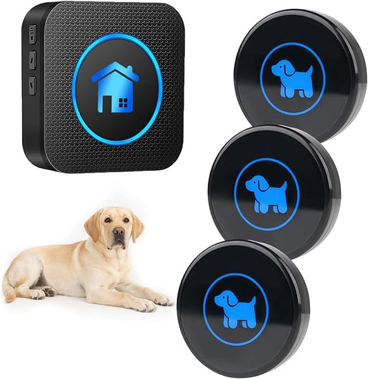 Dog Door Bell 2026 Enhanced Touch, Wireless Doggie Doorbell for Potty Training to Go Outside, IP65 Waterproof, 1000ft Range, 55 Melodies, 5 Modes & Adjustable Volume, 3 Buttons