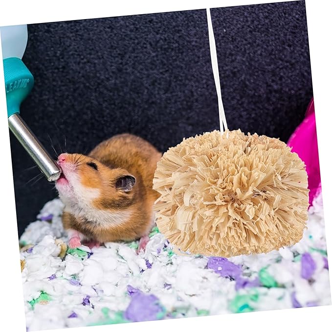 SUPVOX Bunny Chewing Balls 2.75 Inch Small Pet Molar Toys for Rabbits Guinea Pigs Hamsters Chinchillas Dental Care Chew Treats Set of 2