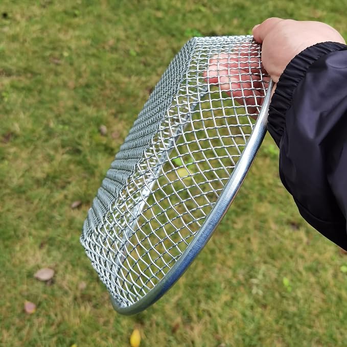 3 Pack Soil Sifter for Gardening, Heavy Duty Galvanized Steel Compost Sieve, Round Garden Sifter for 5 Gallon Bucket, 3 Mesh Sizes (1/8", 1/4", 3/8")