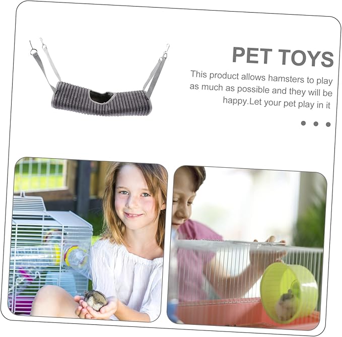 Generic Cozy Small Animals Hanging Hammock Fleece Tunnel Bed for Ferrets Hamsters Rats Guinea Pigs Warm Soft Plush Sleeping Hideout