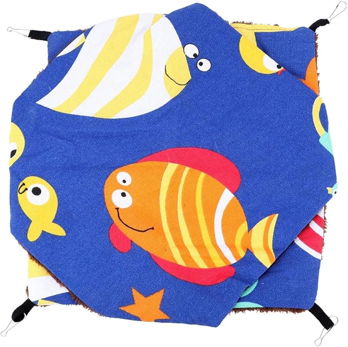 GLOGLOW Pet Hamster Hammock, Soft Velvet Cotton Sleeping for Hamsters and Small Pets, Warm Double Layers Hammock for Guinea Pigs and Ferrets (34 * 34) (*)