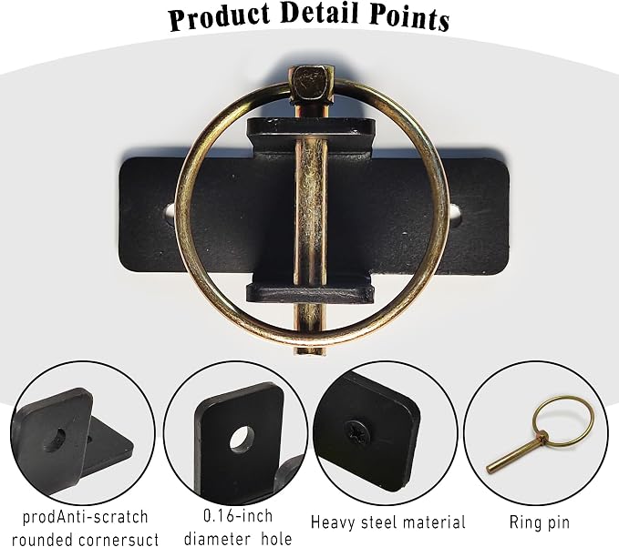 4 Pack Quick-Release Bucket Hooks, Heavy Duty Steel Bucket Holder Set for Horse Stalls, Barns & Livestock Feeding — Durable Wall-Mount Stable Accessories