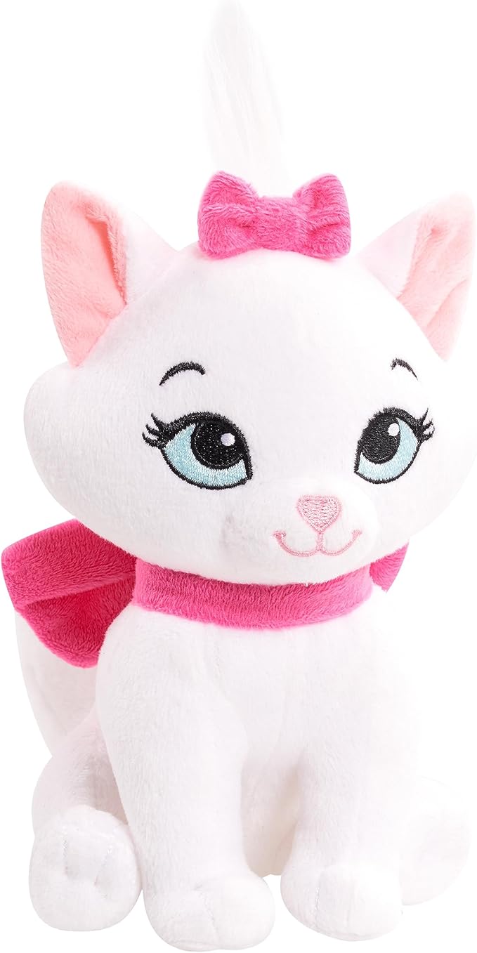 Disney Classics Bean 6.5-inch Small Plush Stuffed Animal, Marie, Cat, The Aristocats Plush, Kids Toys for Ages 2 Up by Just Play