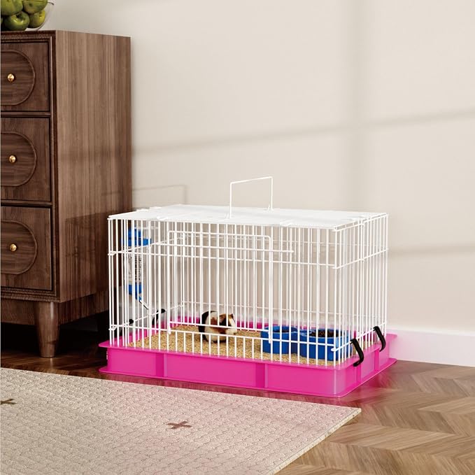 STILLCOVE Small Rabbit Cage Indoor, Guinea Pig Cages with Water Bottle & Food Dish, Bunny Enclosure for Hamster, Ferret, Rat, Chinchilla, Hedgehog, Gerbil, Mouse and Small Animal