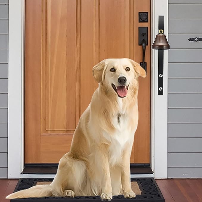 PATIKIL Dog Doorbell, Fixed Metal Dog Bells for Training Dogs to Ring to go Outside, Wall Mounted Dog Door Bell Traditional Doorbell Shop Doorbell