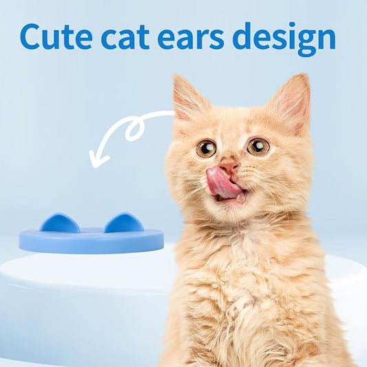 4Pack Cat Food Can Cover Lids Cute Pet Ears Shaped Pet Food Can Covers Universal 1 Fits 3 Standard 3 oz,5.5 oz,12 oz Dog Cat Can Covers Lids Toppers (4)