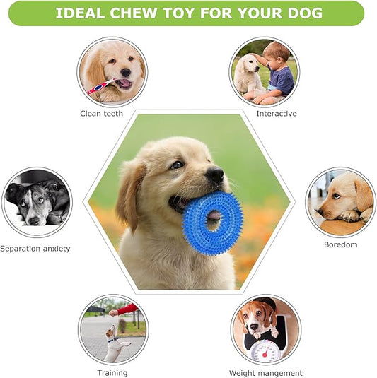 Dog Chew Toys for Puppy Teething, 3Pack 2-8 Months Puppies Teething Toys Soft & Durable Puppy Toys for Cleaning Teeth and Protects Oral Health Both Small Dogs & Medium Dog Suitable (3 Pack)