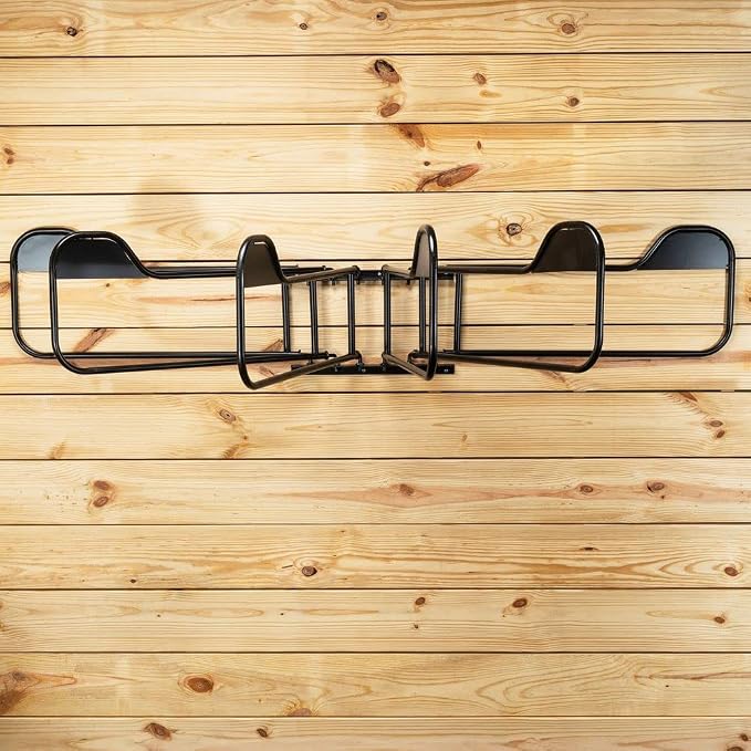 EASY-UP Mounted Blanket Pad Rack | Organize and Dry Horse Gear | Ideal for Narrow Spaces | Holds 6 Hanging Arms | Swivel Arms for Spacing | Color Black