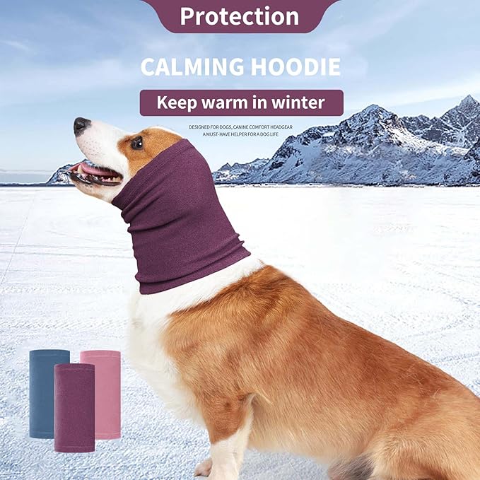 Nanaki Dog Calming Hoodie Ear Wraps for Dogs, Pet Head Protection, Fireworks Ear Muffs Doggy Warp Anxiety Relief, Doggy Hematoma Wrap, Pet Head Cover The Grooming and Force Drying, Fireworks