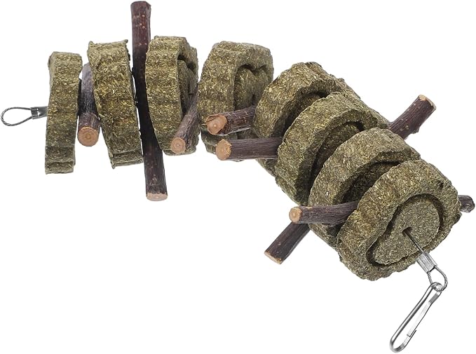 BESPORTBLE Natural Chew Toy for Rabbits and Guinea Pigs Molar Teeth Cleaning Treats 100% Natural Grass Snack for Small Pets Teeth Care for Rabbits and Chinchillas
