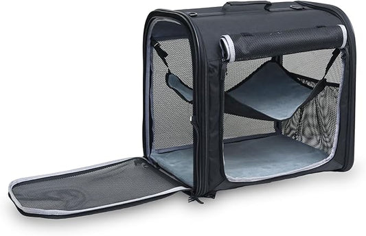 Cat Carrier Soft Foldable, Portable Pets Travel Carriers for Cats/Dogs, Portable Pet Carrier with Secure Zipper Locks