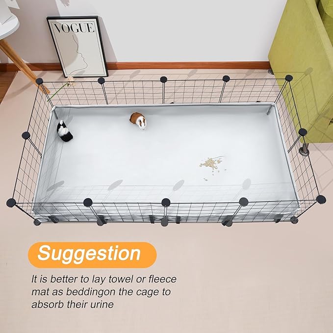 DZWLKJ Guinea Pig Cage Liner Tarp Bottom Waterproof and Washable Base Also for Rabbits, Bunny, Chinchesillas, Hedgehog, Ferrets and Other Small Animals(28x28 inches)