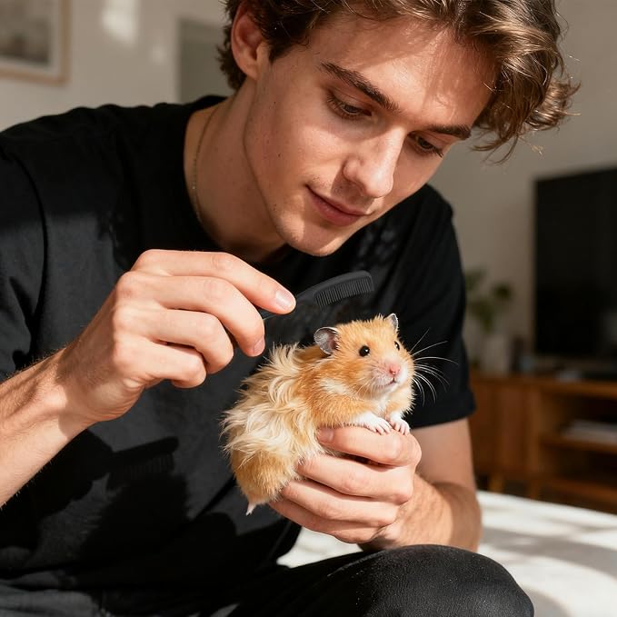 Bunny Brush - Grooming Device, 10 Count Miniature Instrument for Coat Maintenance, Cleaning Implement with Soft Filaments, Pet Supplies, Hair Tool for Indoor Rabbits, Ferret Care and Sensitive Skin