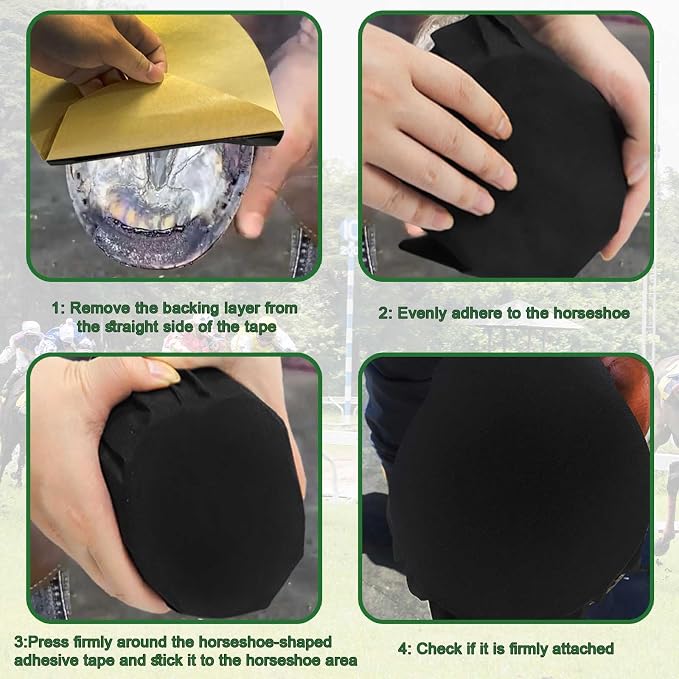 6 Pack Horse Hoof Tape Cotton Strong Sticky Horse Hoof Wraps Simple, Breathable Hoof Packing for Hoof Wound Management and Laminitis Abscess Relief Additional Protection for Horse Hoove